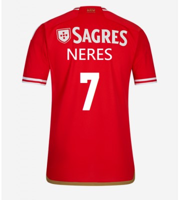 Maillot de foot Benfica David Neres #7 Domicile 2023-24 Manches Courte